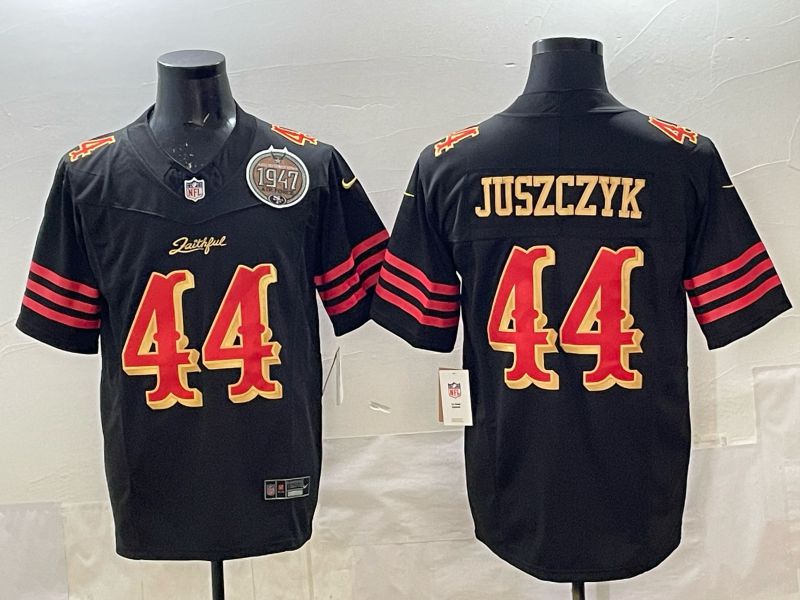 Men 2025 San Francisco 49ers #44 Juszczyk black 5th generation Nike Limited NFL Jersey style 033
